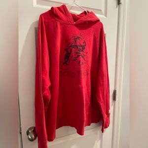Disney Mickey and Friends Vintage Red Hooded Sweatshirt